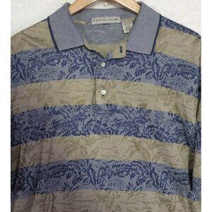 Vintage Nicholas Polo Shirt Men's Size XL Cotton Floral